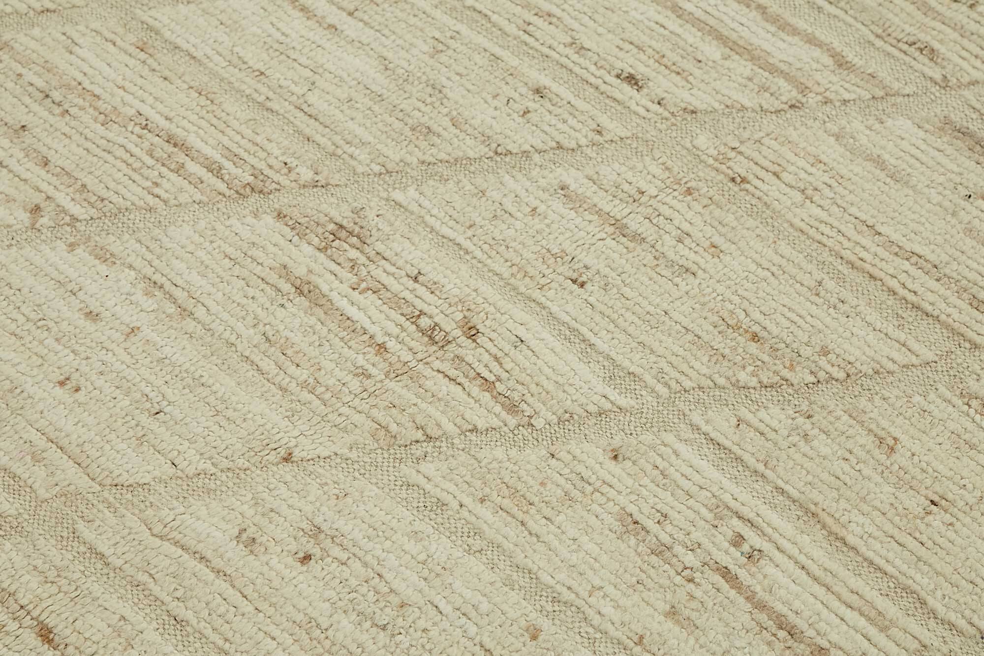 Handmade Turkish One of a Kind 201 cm x 295 cm Beige Wool Carpet