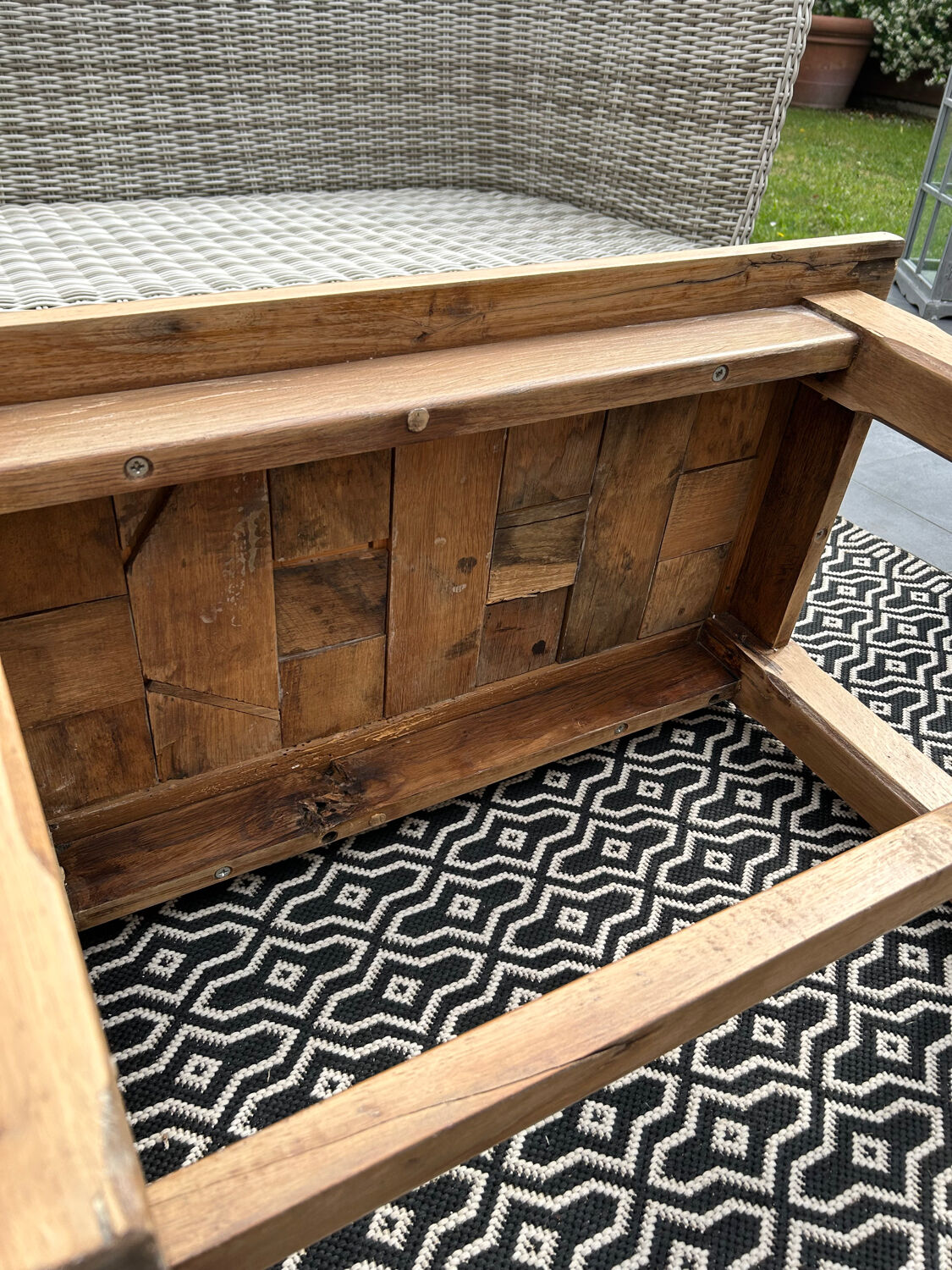 Antique oak coffee table