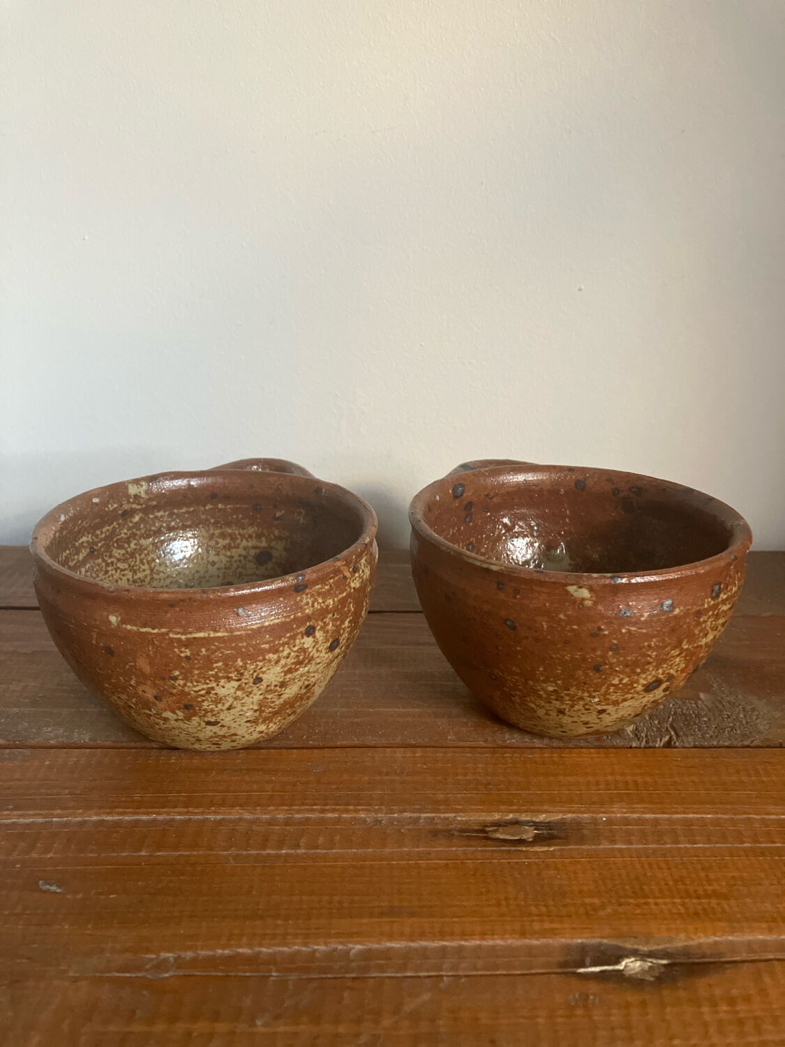 3 stoneware bowls