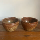 3 stoneware bowls