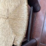 Brutalist low chair attributed to Charles Dudouyt, around 1940.