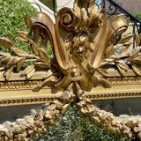 Gilded plaster mirror Louis XVl style