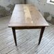 Table de ferme noyer pieds fuseaux 1950