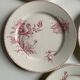 5 assiettes decor rouge
