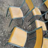 Lot five vintage school chairs