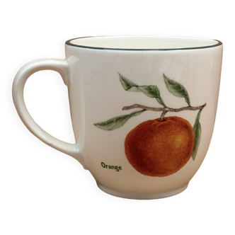 Fruit pattern mug (Orange & cherries)