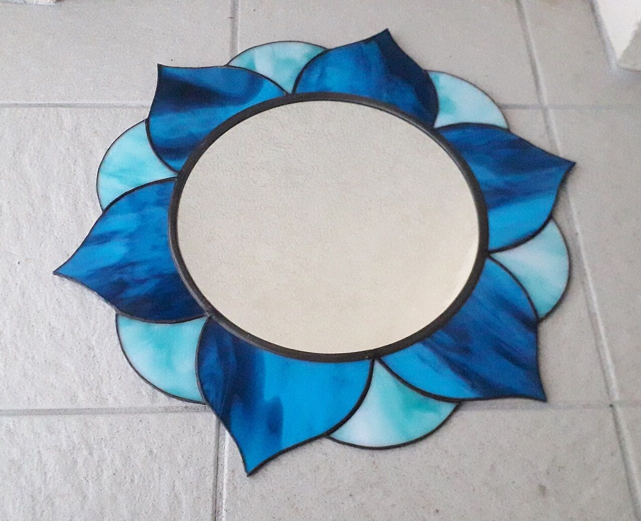 Stained glass mirror