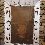 Beveled mirror frame in painted wood 66x95cm