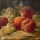 Still life by joseph eugene gilbault 85 peaches and bunches of grapes