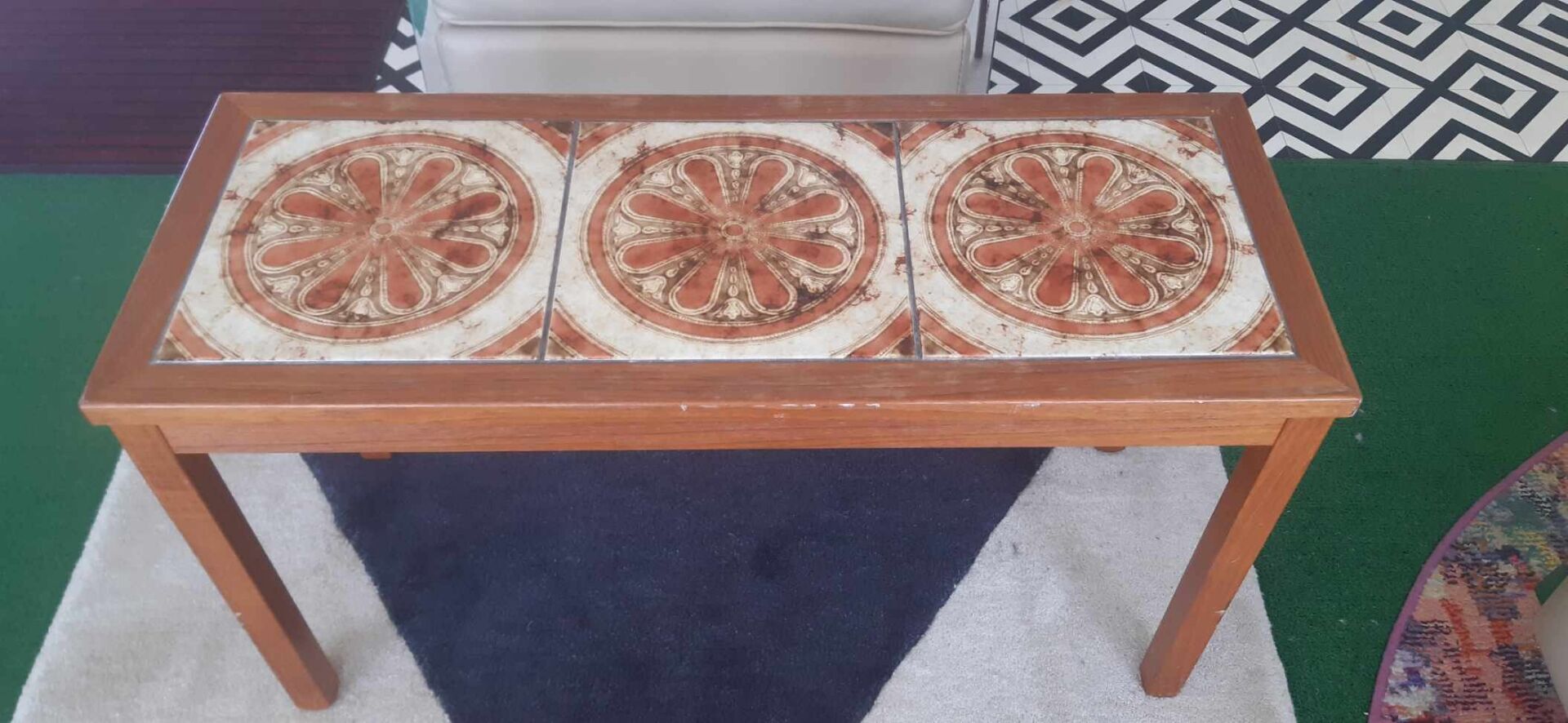 Wood ceramic coffee table