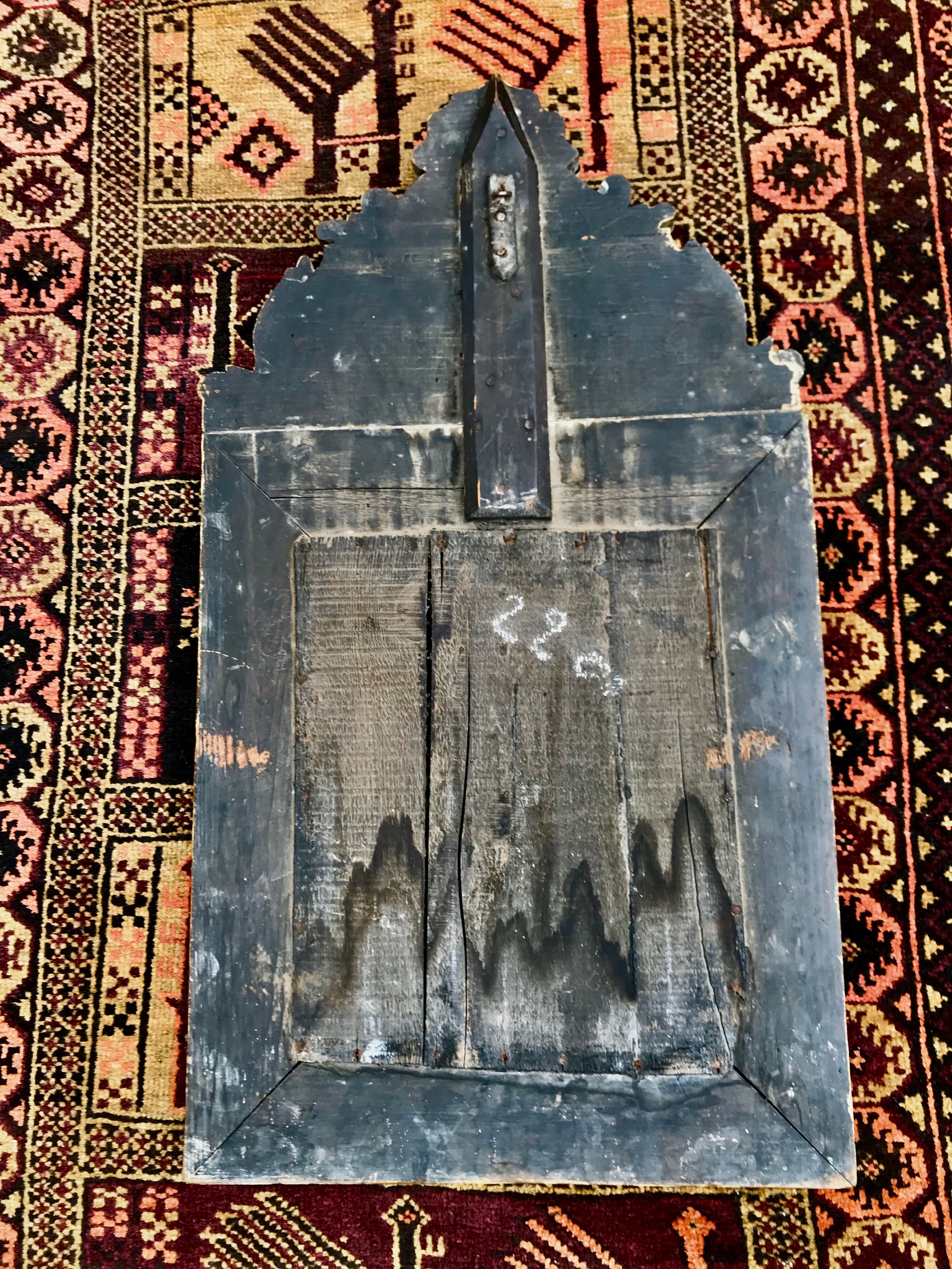 Miroir à parcloses XIXe 33x59cm