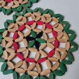 Set of 2 vintage bamboo beads