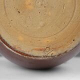 Grand pot en céramique brune émaillée, Belgique, années 1800.