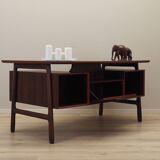 Bureau en palissandre, design danois, années 1970, fabrication : Omann Jun