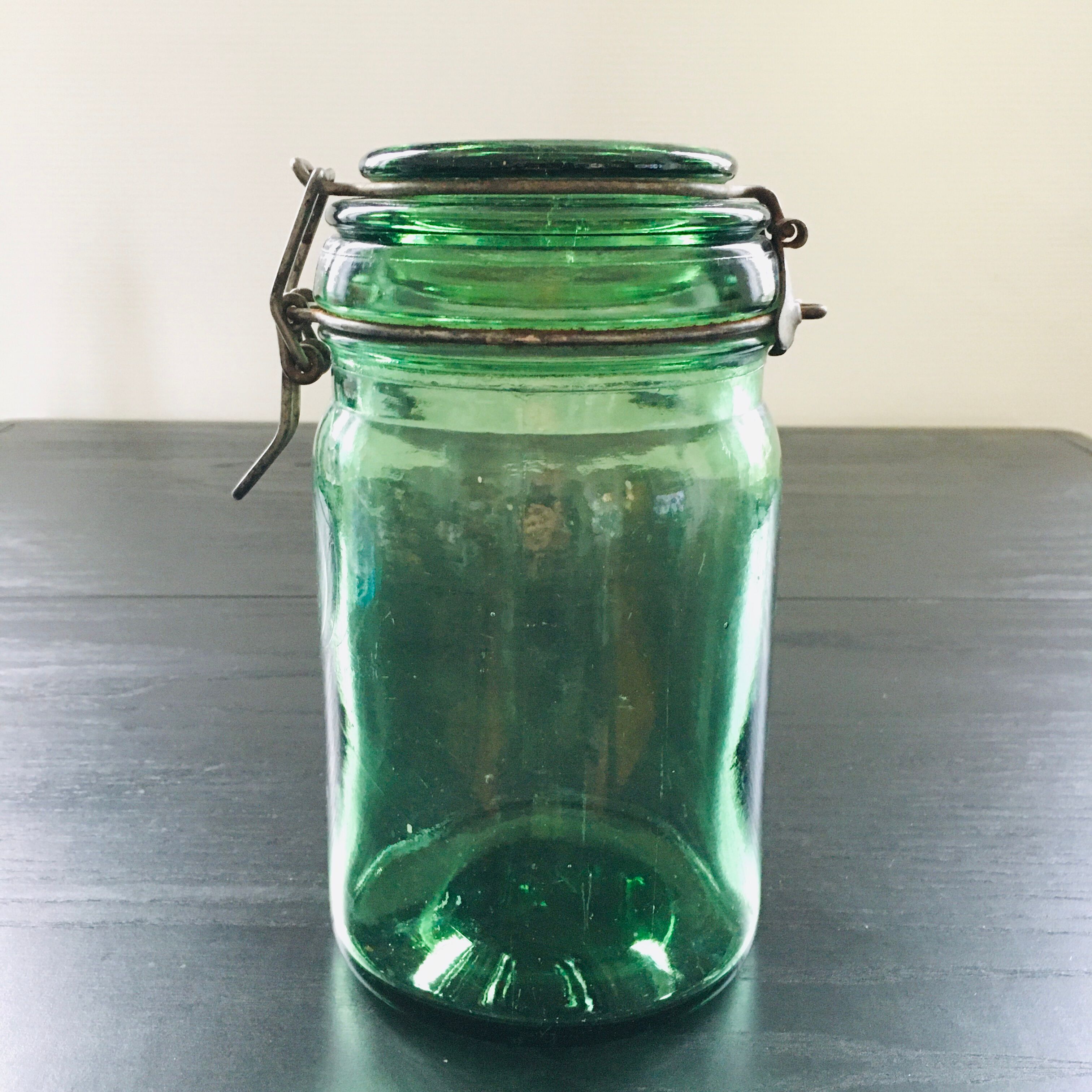 Old green jar