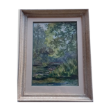 Old painting, auarelle undergrowth