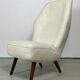 Danish Lounge Chair in silk upholstery 1940s