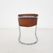 Fauteuil en cuir brun pour Cidue, Italie