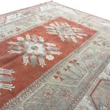 Oushak Handmade Floral Carpet