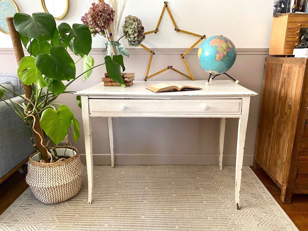 Vintage wooden console desk
