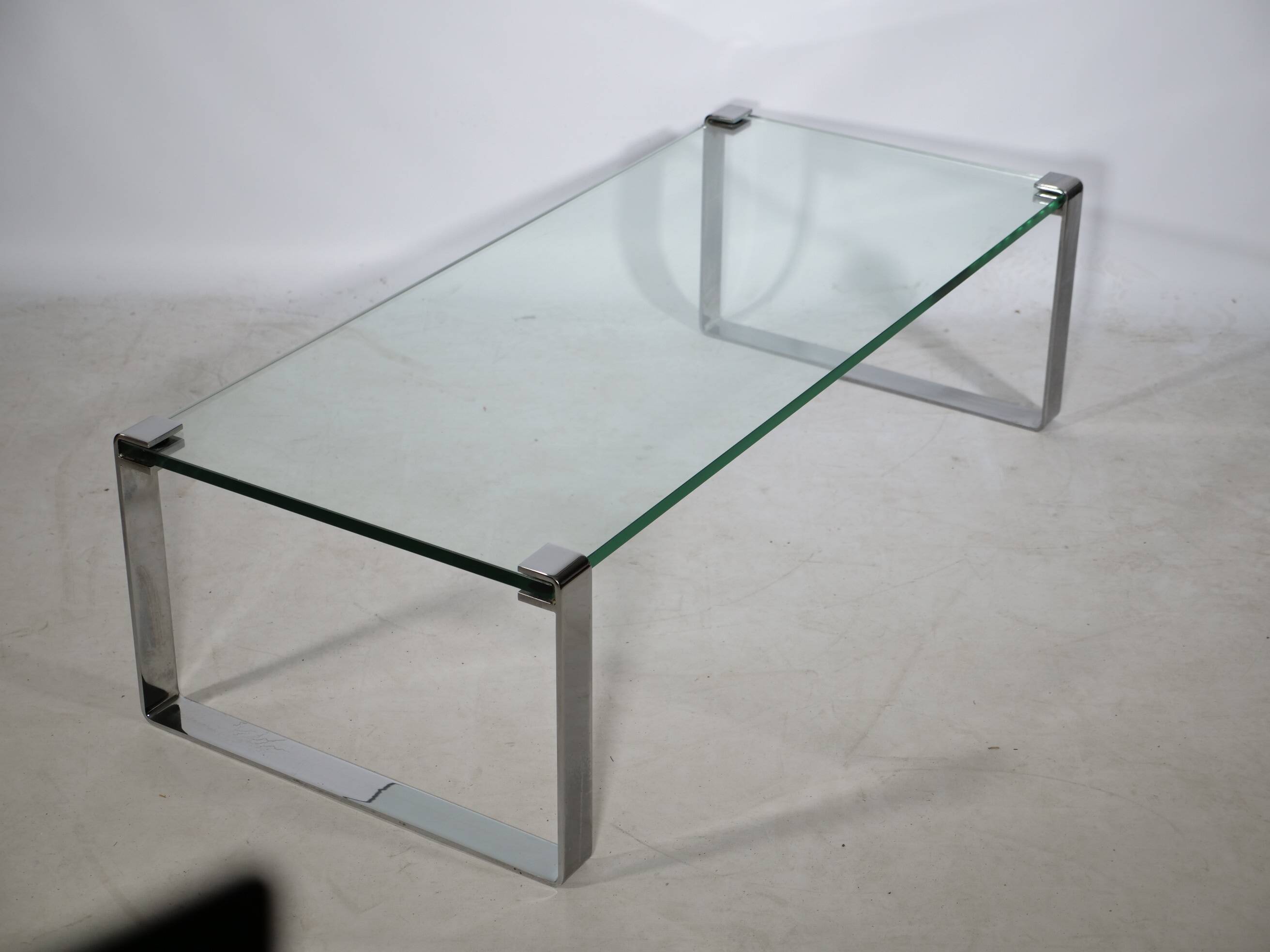 Glass Chrome Coffee Table Draenert 1022 1970s