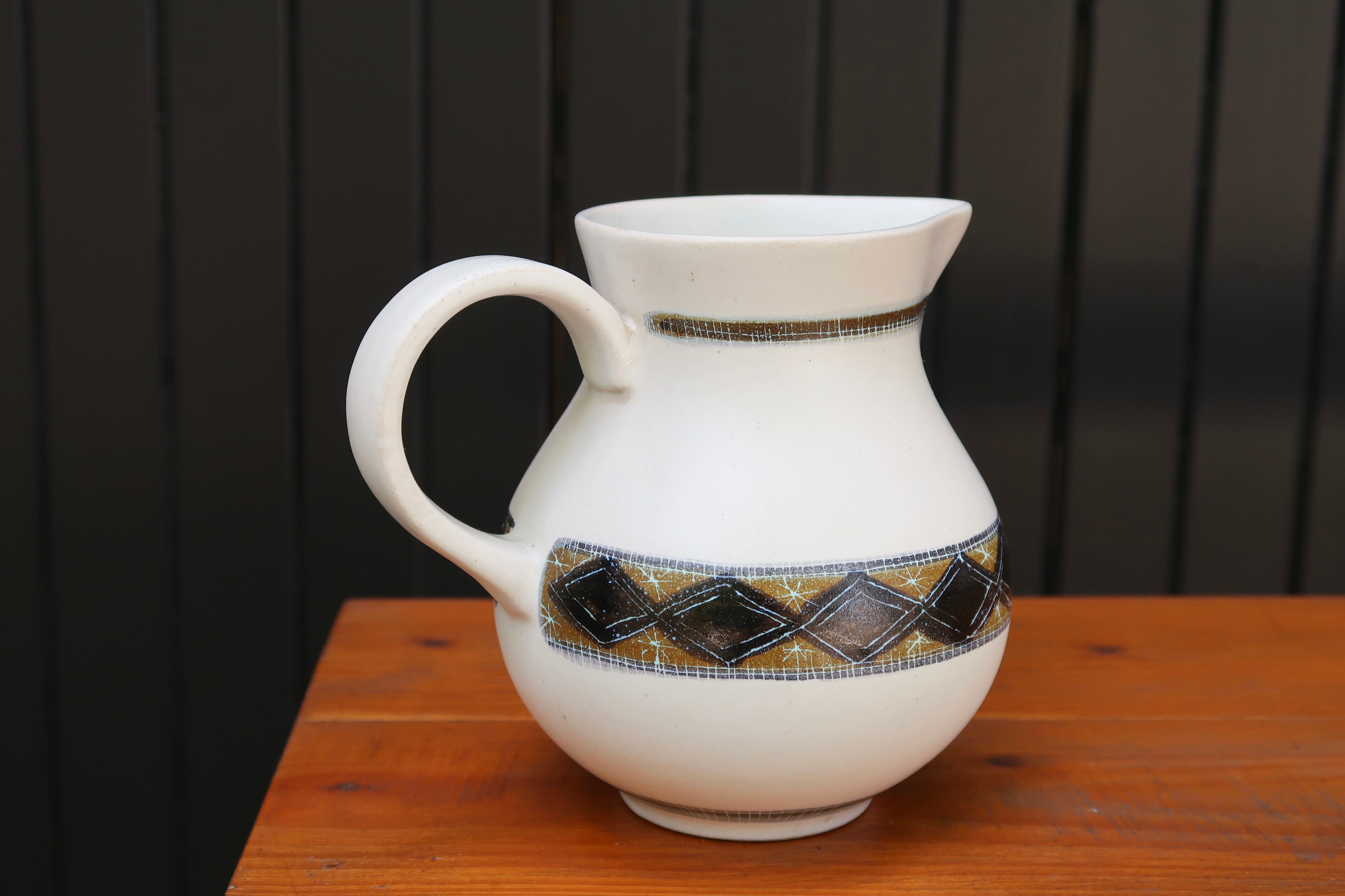 Ceramic pitcher by Dominique Guillot, Vallauris 50s