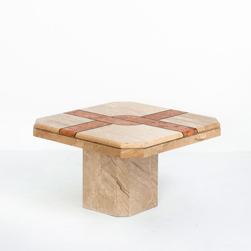 Vintage marble coffee table. Italy, 1990s.