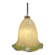 Pendant lamp in multicolored glass. Probably Danish or Swedish from 1970s