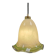 Pendant lamp in multicolored glass. Probably Danish or Swedish from 1970s