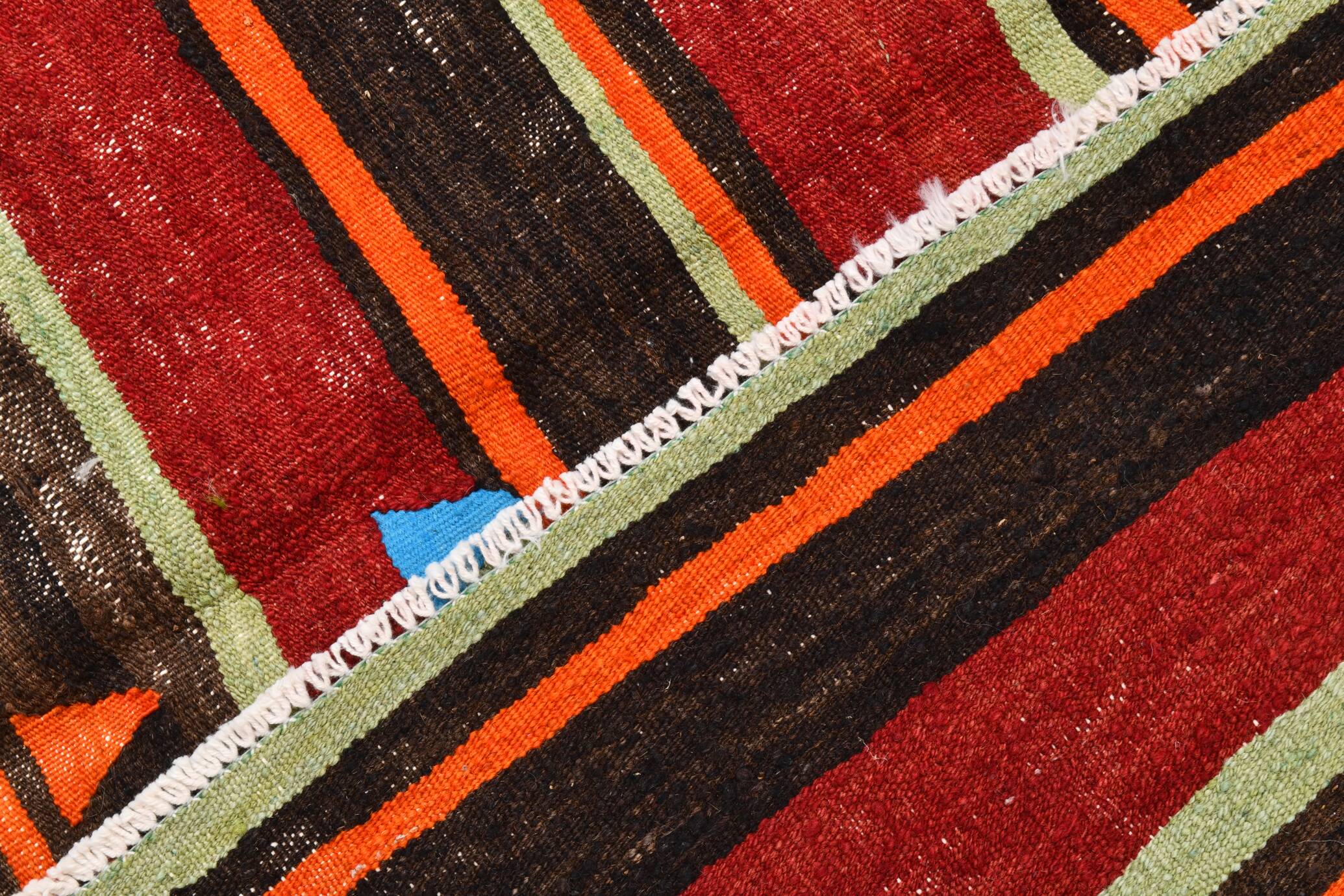 6x9 Red Brown Mid Century Modern Vintage Rug, 191x274Cm