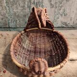 Vintage French basket, rabbit shaped