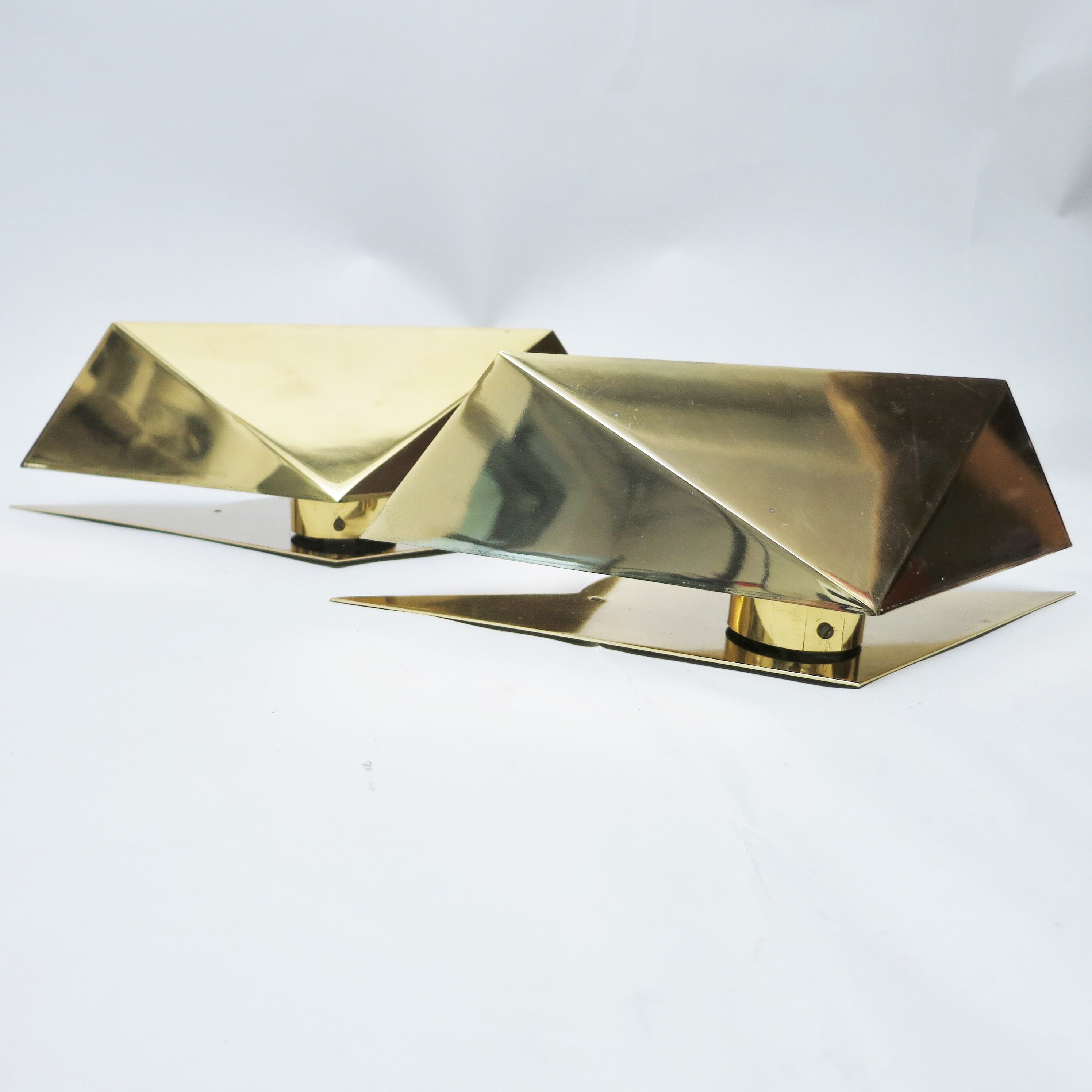 Pair of golden wall lamps