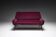 Burgundy velvet mid-century sofa - reupholstered