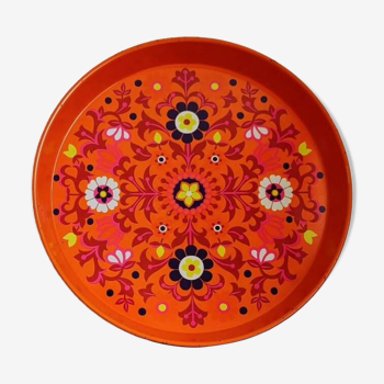 70's floral tray