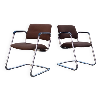 Pair of cantilever armchairs Strafor 1970