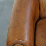 Fauteuil club en cuir de mouton