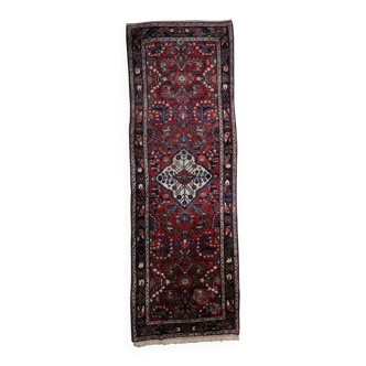 Antique Persian Hamadan handmade runner 3.5' x 9.9' 1920s - 1C1211