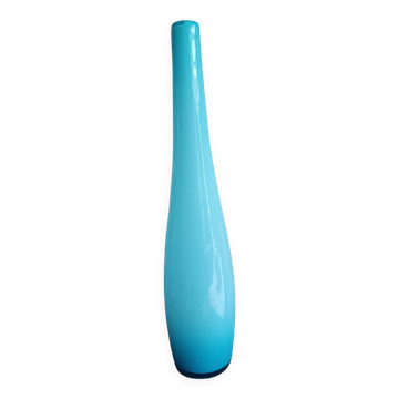 Blue opaline glass vase/soliflore