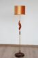 Teak and brass vintage Scandinavian floor lamp 1960 | Bakelite