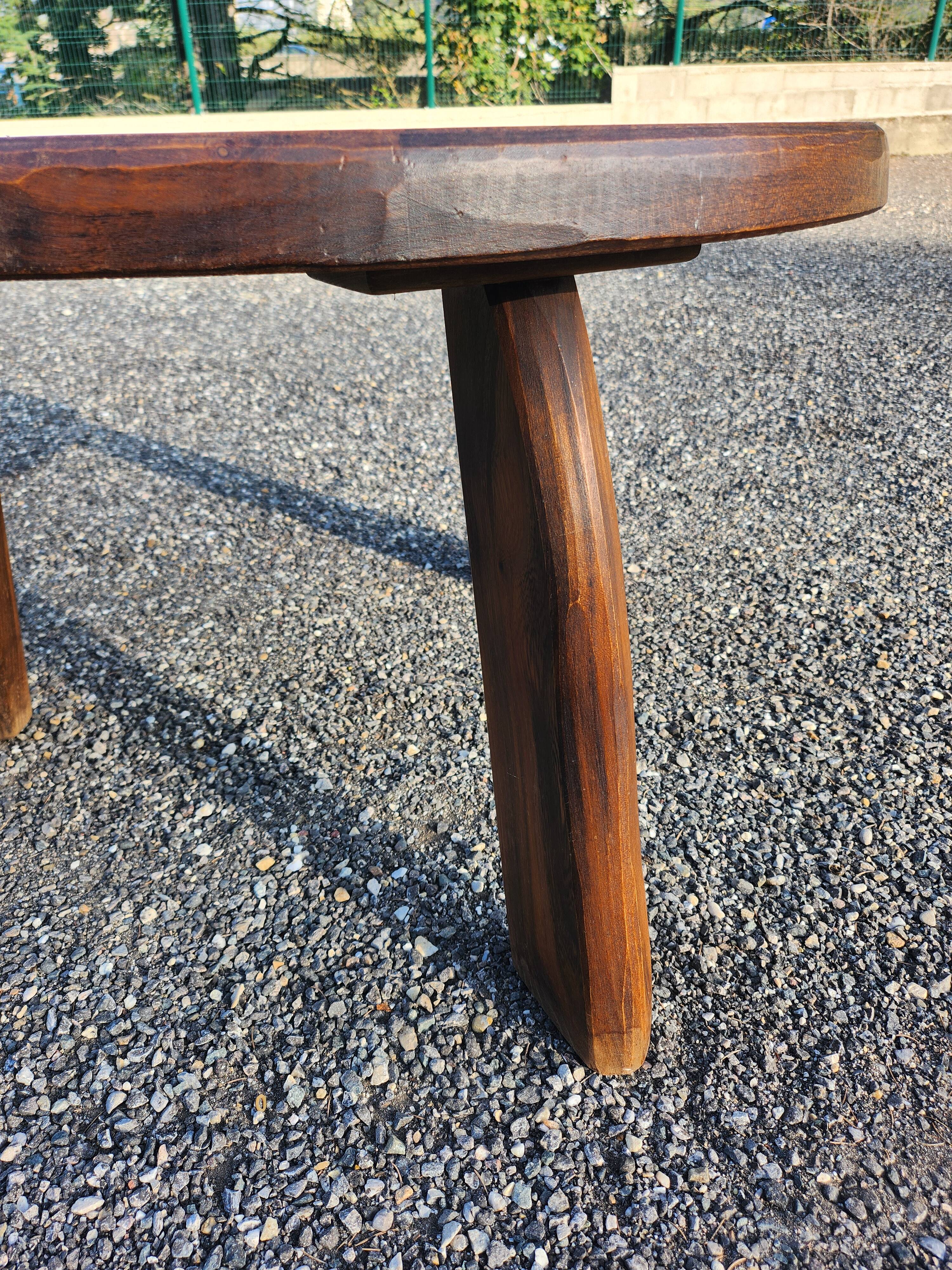 Aranjou Coffee Table, Elm, France, 1970s/80s