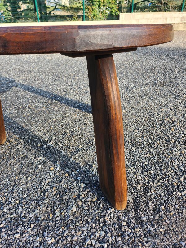 Aranjou Table basse d'appoint, Orme, France, années 1970/80