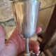 Footed glass in pewter
