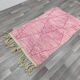 Handmade pink Beni Ouraine rug, size 140 x 260 cm