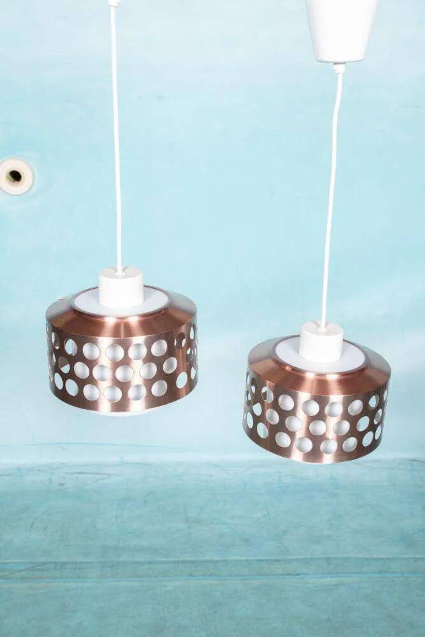 Suspension d'époque spatiale années 60/70, suspension lumineuse suédoise