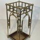 Modernist brass umbrella stand in the style of Joseph Hoffmann
