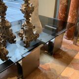 Table basse en inox 1970