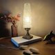 Upcycled table lamp | gold bronze & retro chic diamond tip