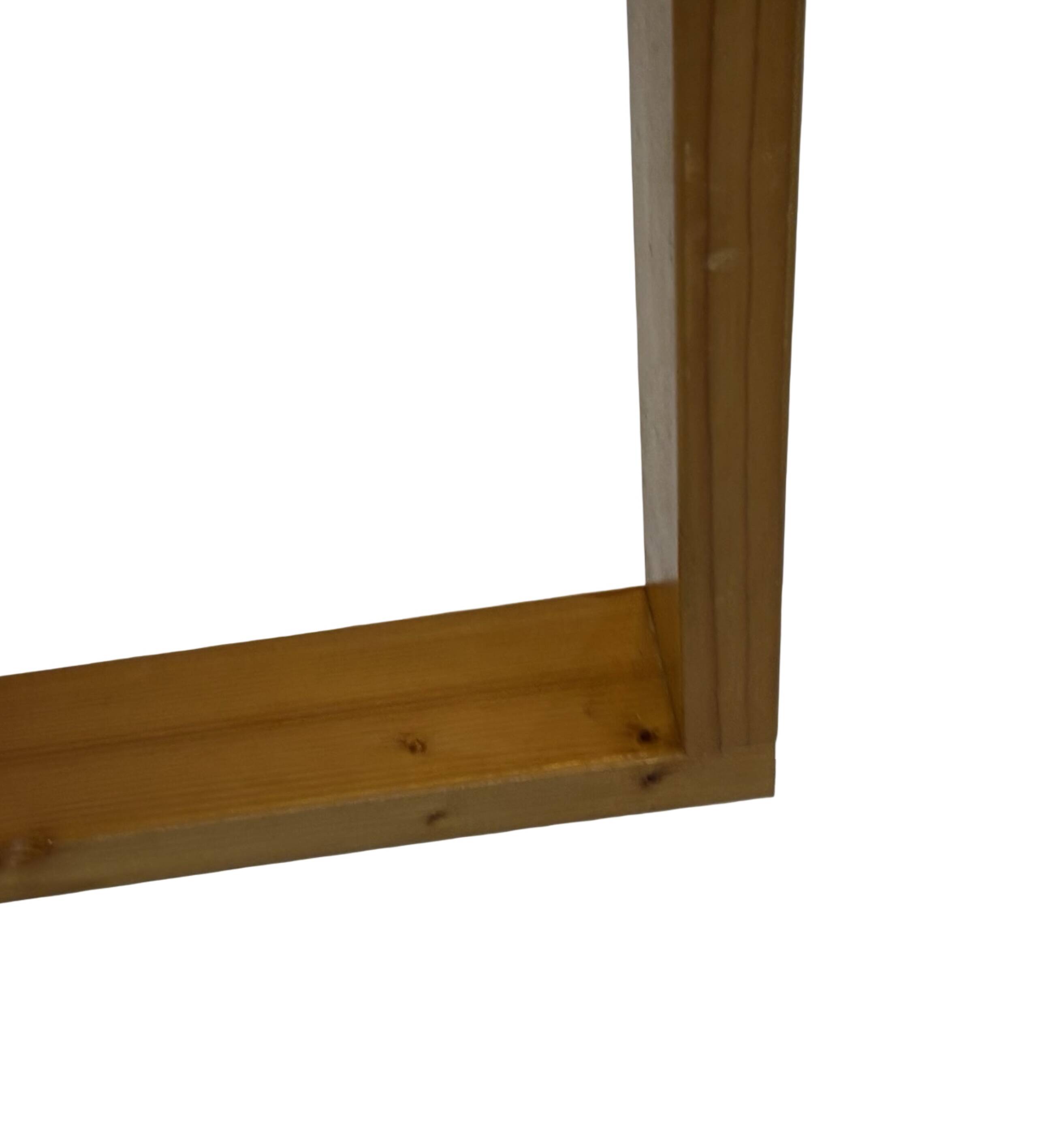 Vintage Scandinavian modern pinewood slatted bench from the 1960's