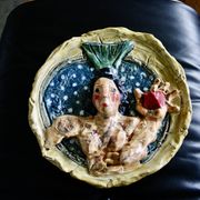 Plat vintage en terre cuite par Mark Lupertz, 1980