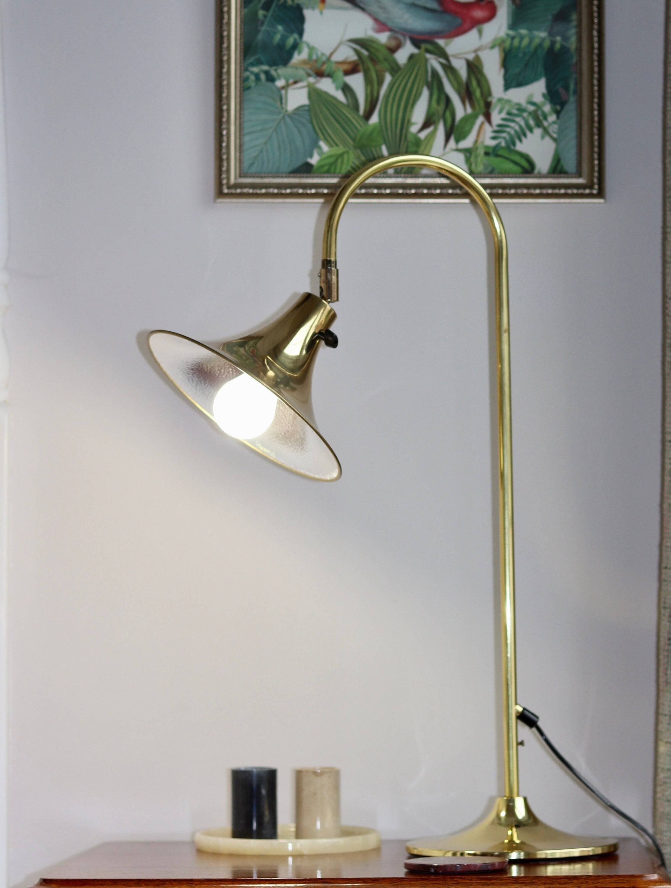 Table lamp in brass designed by Börje Claes for Norlett Elit. Approximately 1960s, Sweden.